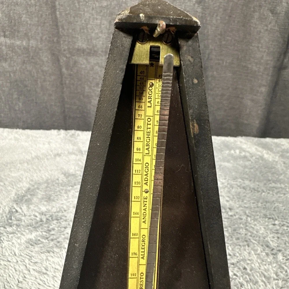 Antique Seth Thomas Wood Wind Up Metronome De Maelzel Working Condition